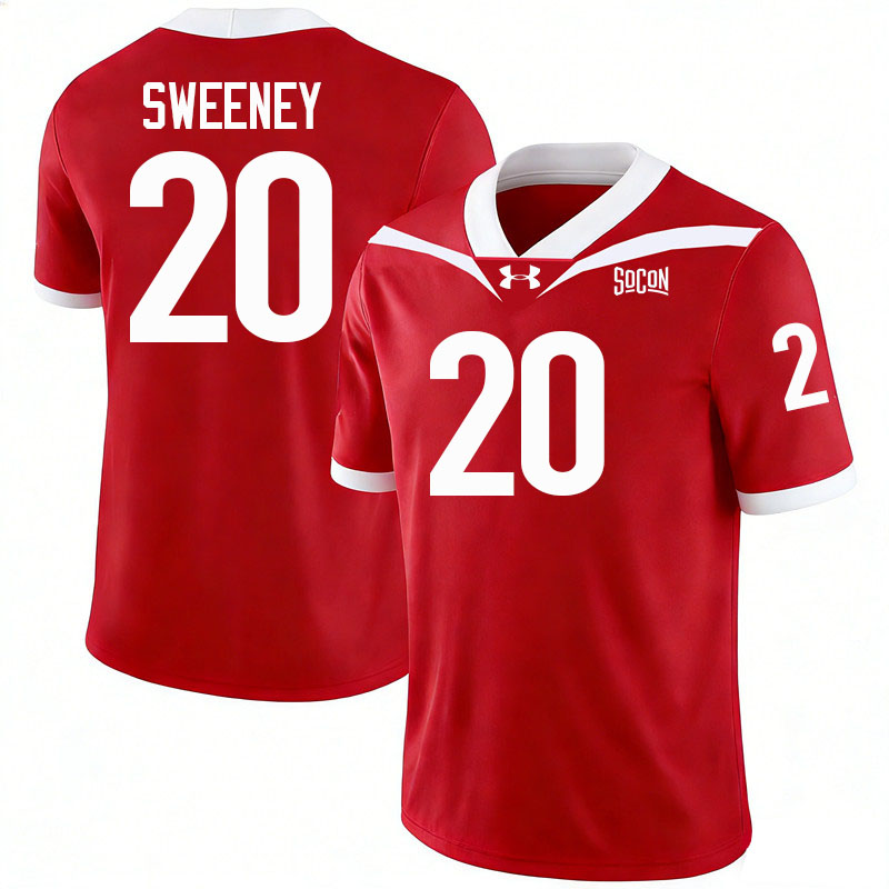 Virginia Military Institute Keydets #20 Owen Sweeney College Football Jerseys,Uniforms-Red